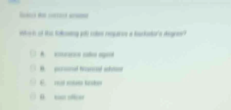 select the correct answer. which of the following job roles requires a …