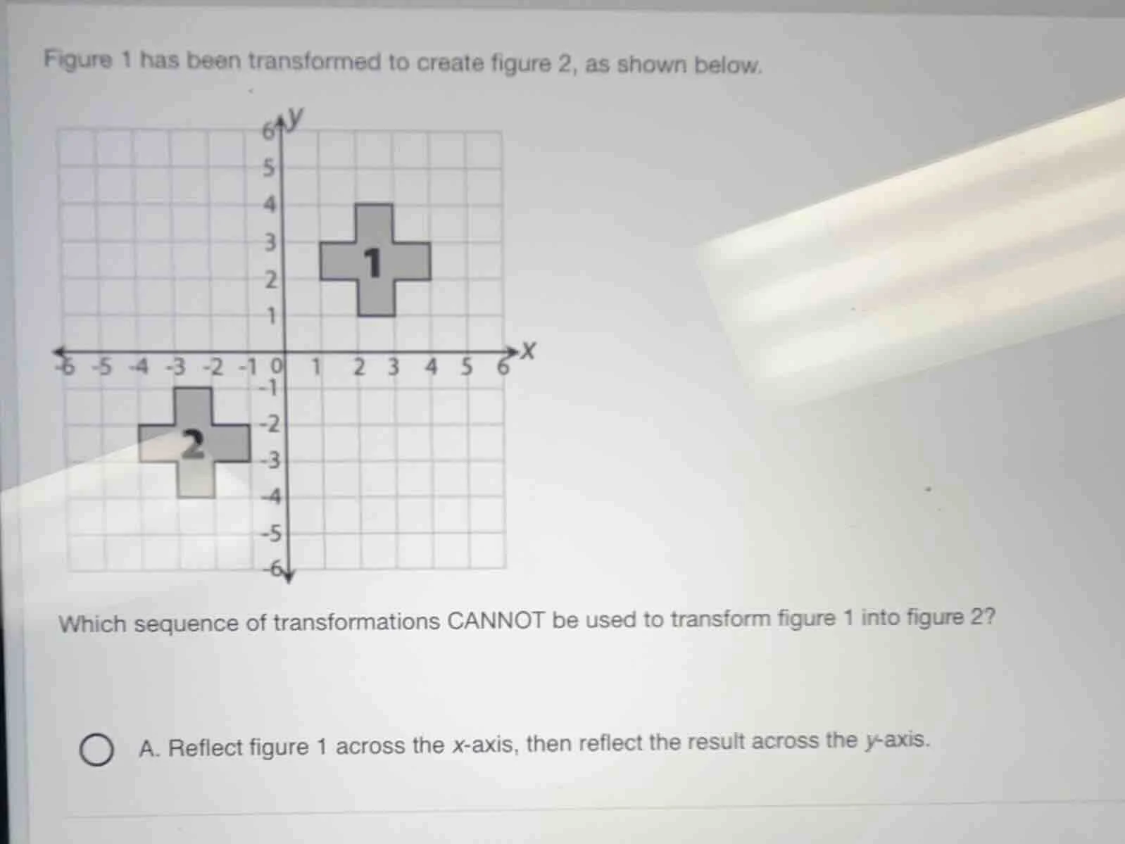 figure 1 has been transformed to create figure 2, as shown below. which…