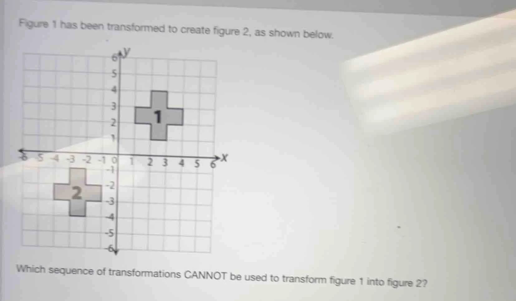 figure 1 has been transformed to create figure 2, as shown below. which…