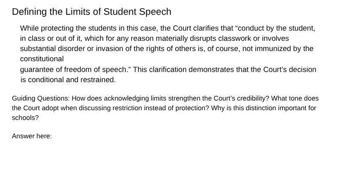 defining the limits of student speech while protecting the students in …