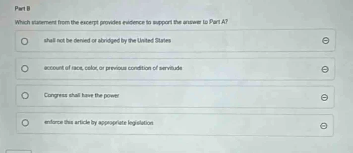 part b which statement from the excerpt provides evidence to support th…