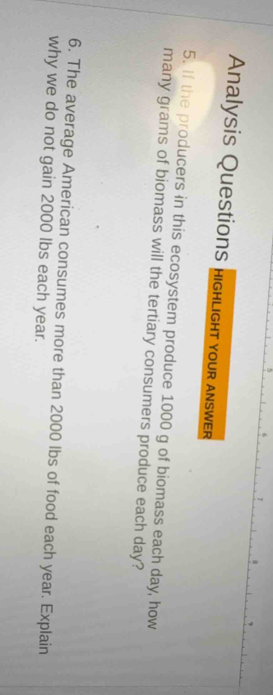 analysis questions highlight your answer 5. if the producers in this ec…