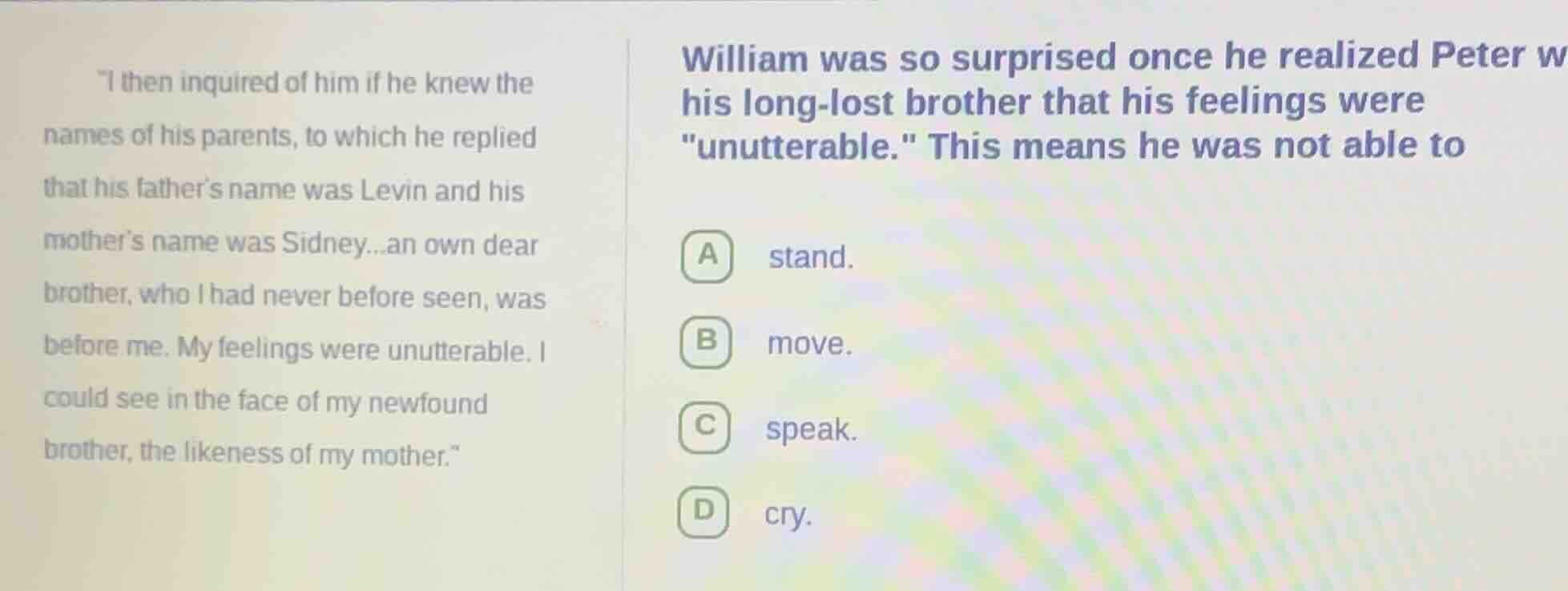 i then inquired of him if he knew the names of his parents, to which he…