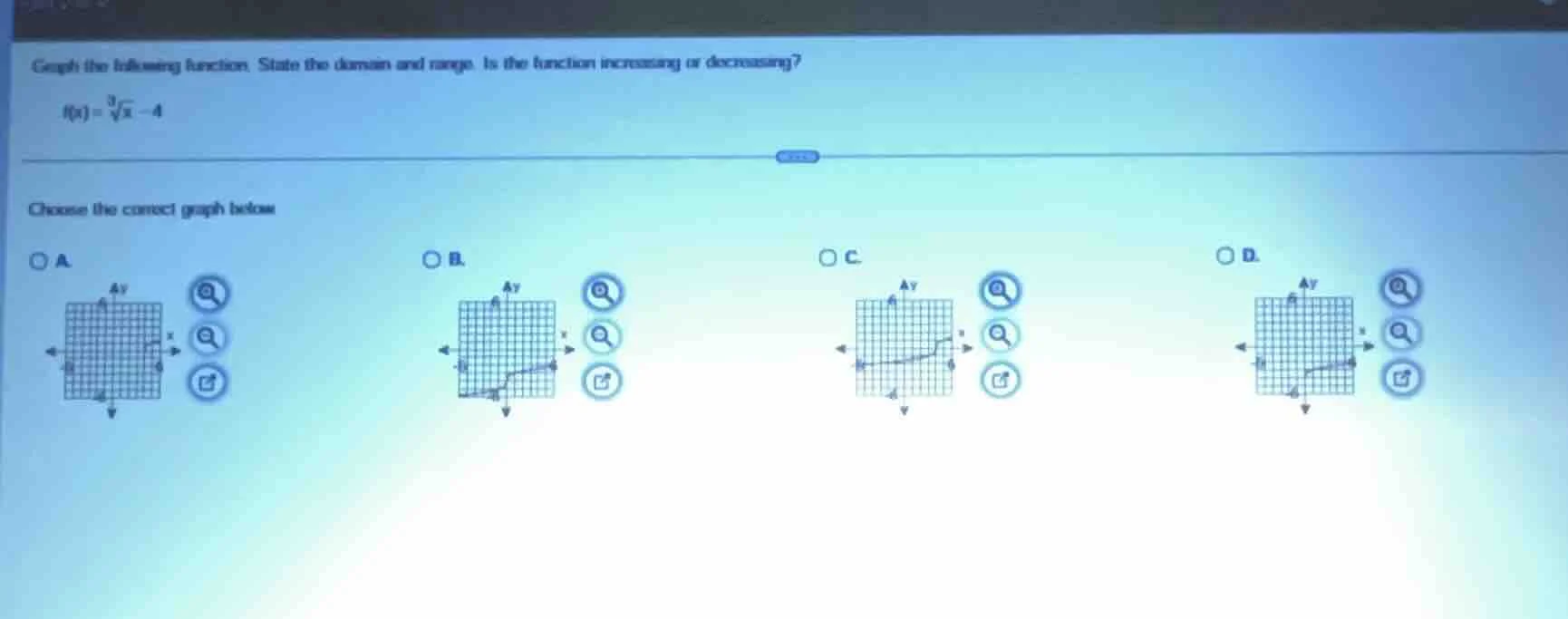 graph the following function. state the domain and range. is the functi…