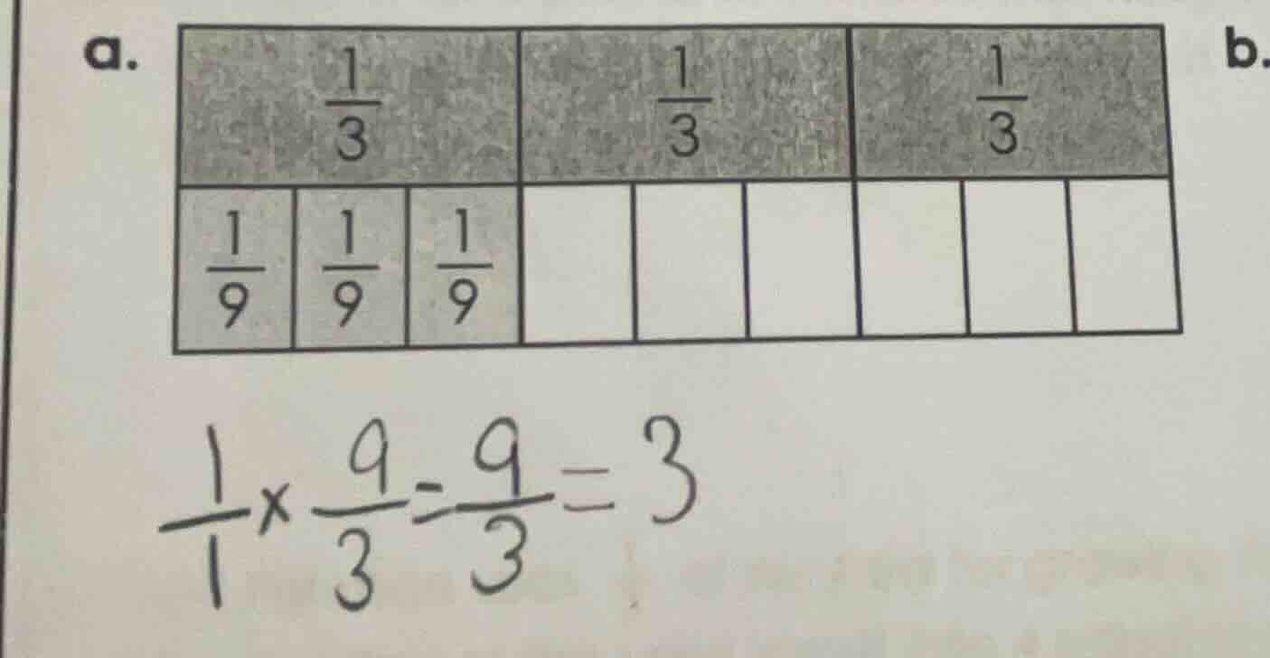 a. \\(\\frac{1}{3}\\) \\(\\frac{1}{3}\\) \\(\\frac{1}{3}\\) \\(\\frac{1…