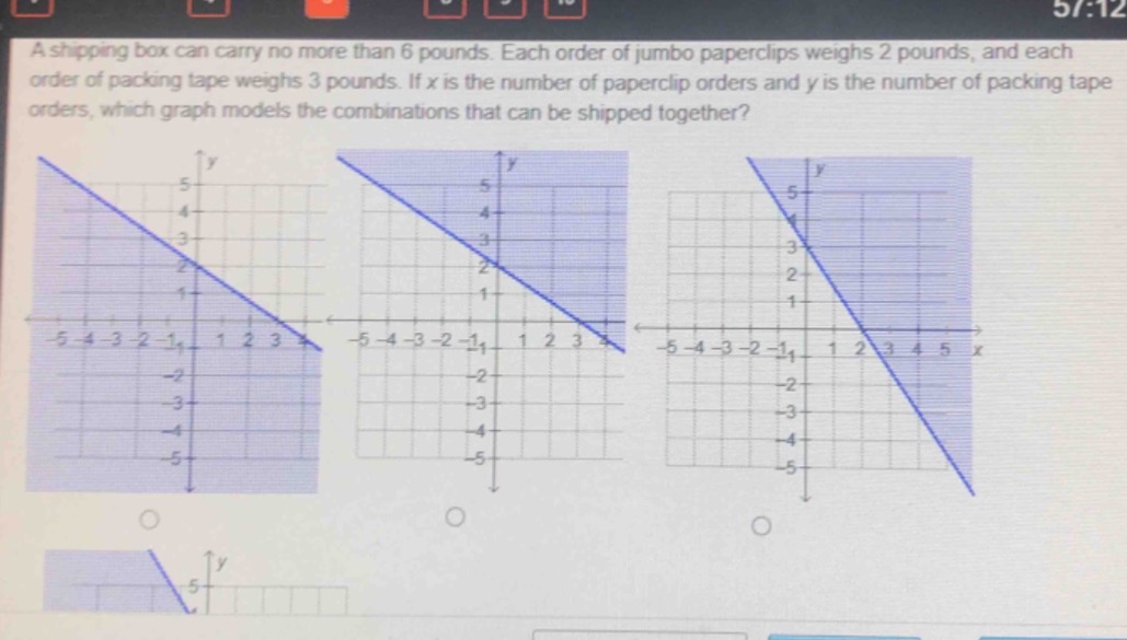 a shipping box can carry no more than 6 pounds. each order of jumbo pap…