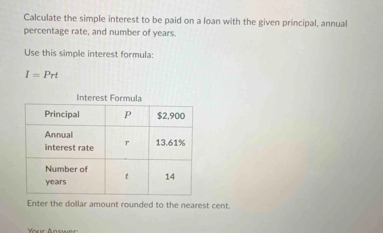 calculate the simple interest to be paid on a loan with the given princ…