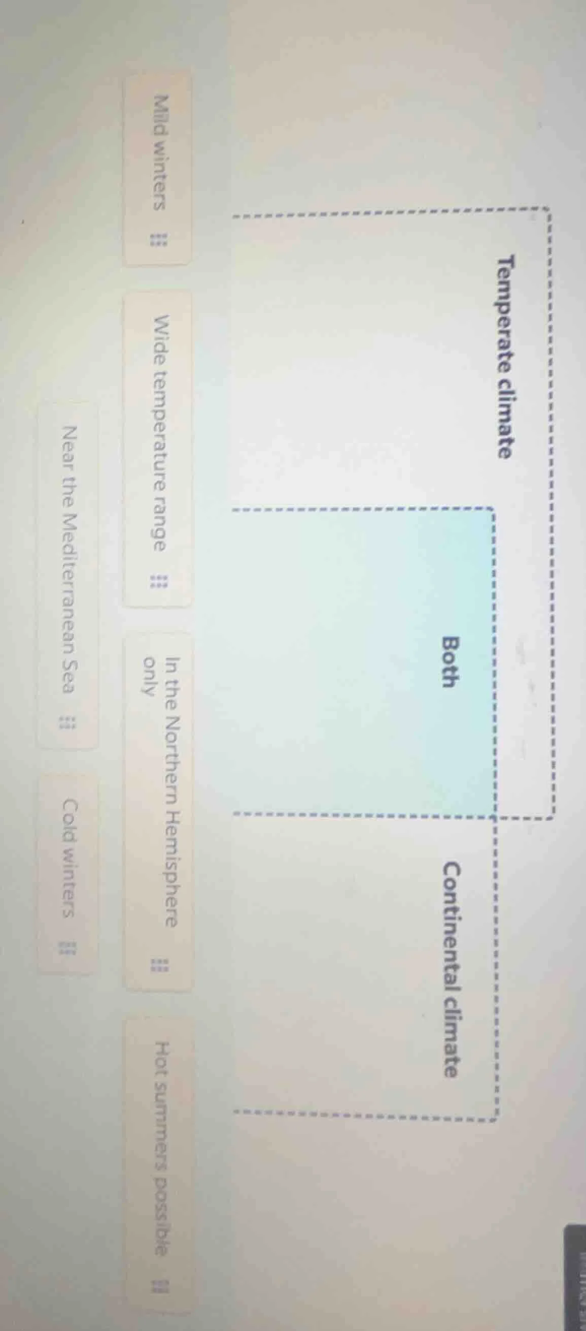 temperate climate, both, continental climate; mild winters, wide temper…