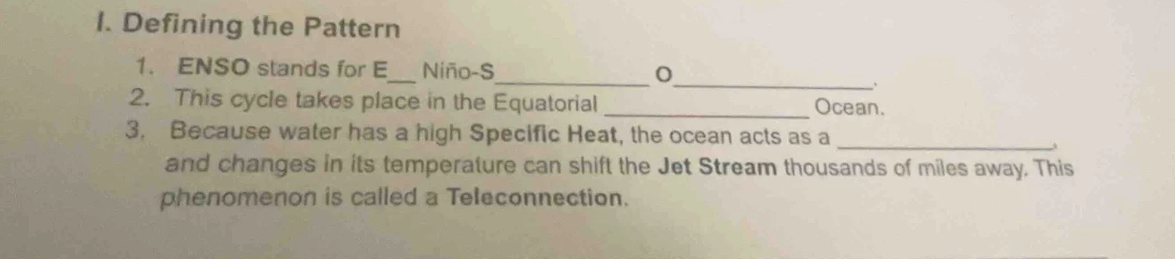 i. defining the pattern 1. enso stands for e__ niño-s_________ o_______…