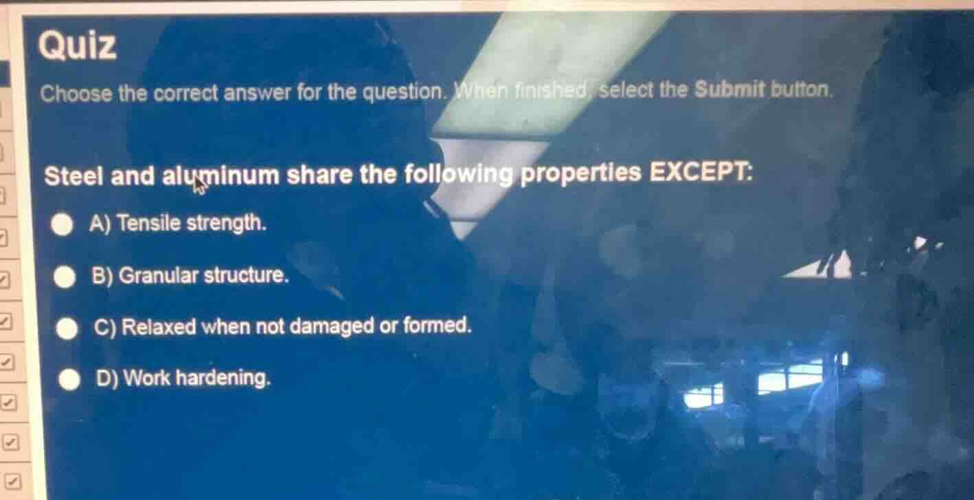 quiz choose the correct answer for the question. when finished, select …