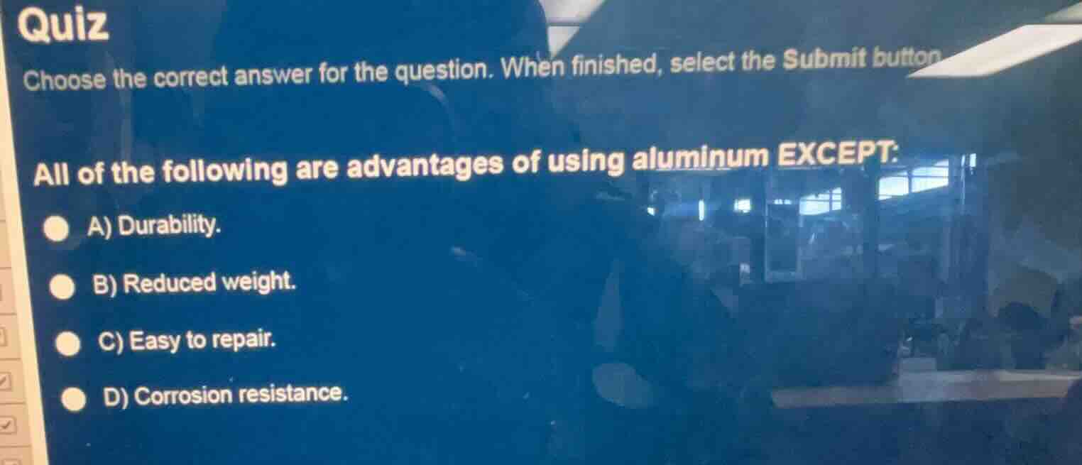 quiz choose the correct answer for the question. when finished, select …