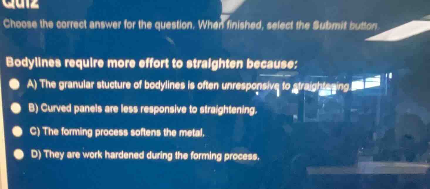 quiz choose the correct answer for the question. when finished, select …