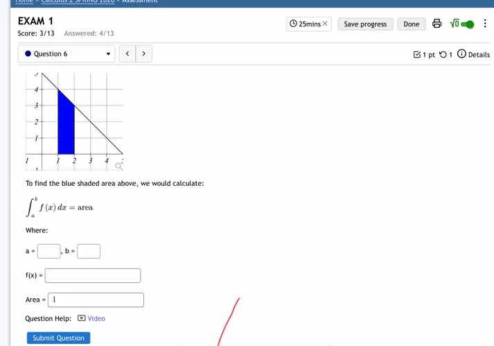 to find the blue shaded area above, we would calculate: \\(\\int_{a}^{b…