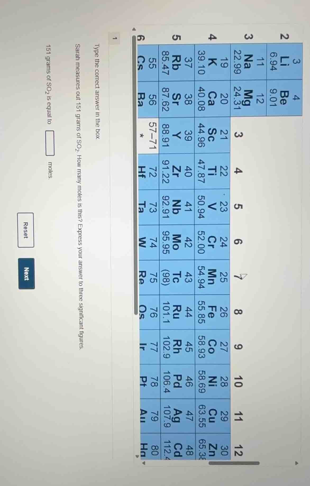 1 type the correct answer in the box. sarah measures out 151 grams of s…