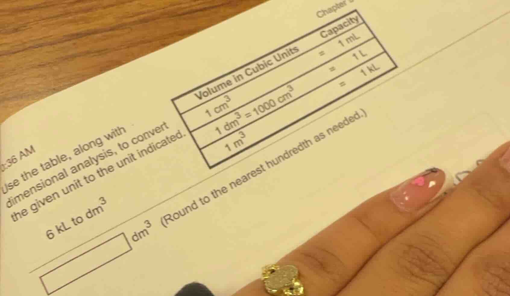 36 am use the table, along with dimensional analysis, to convert the gi…