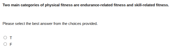 two main categories of physical fitness are endurance - related fitness…