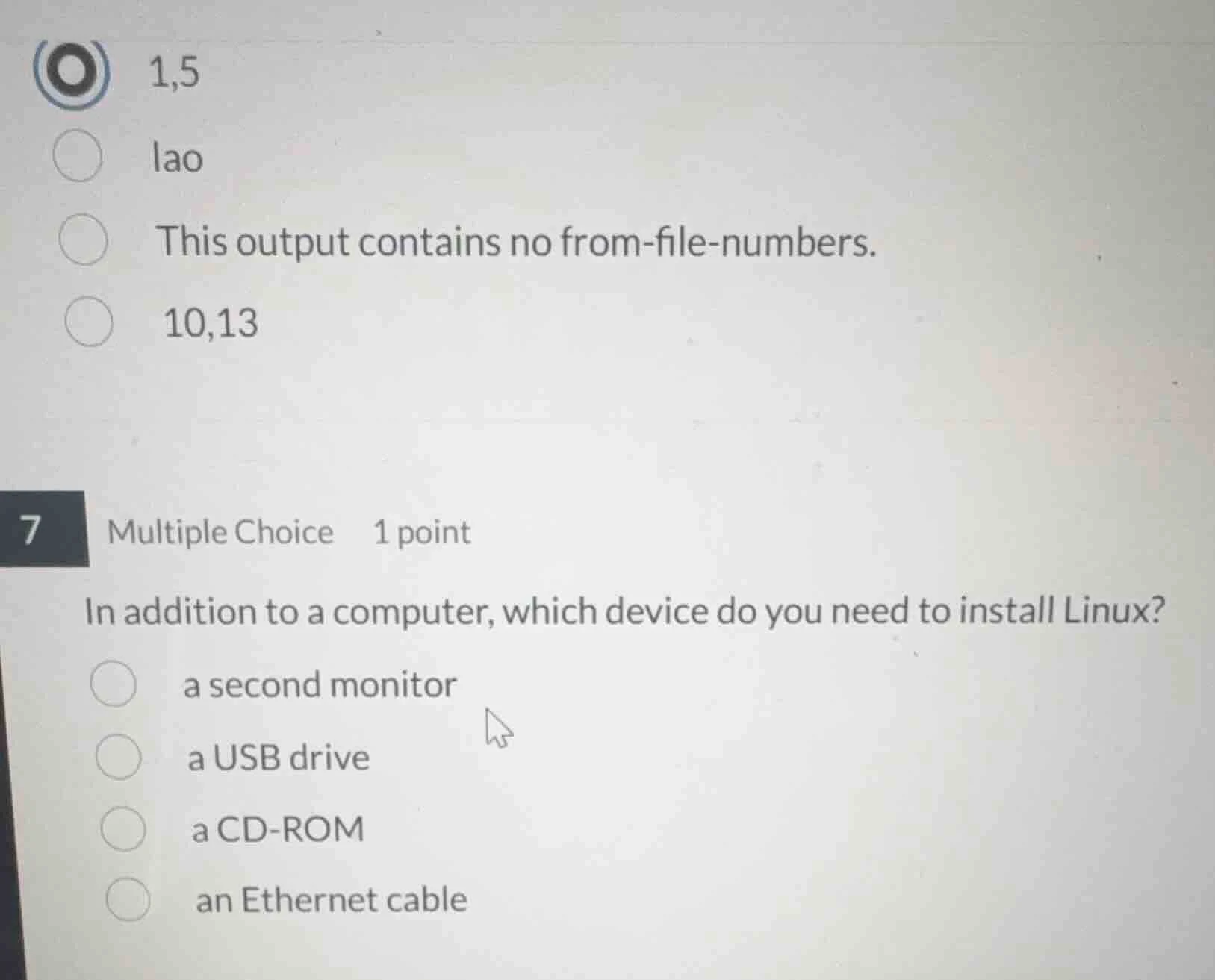 7 multiple choice 1 point in addition to a computer, which device do yo…