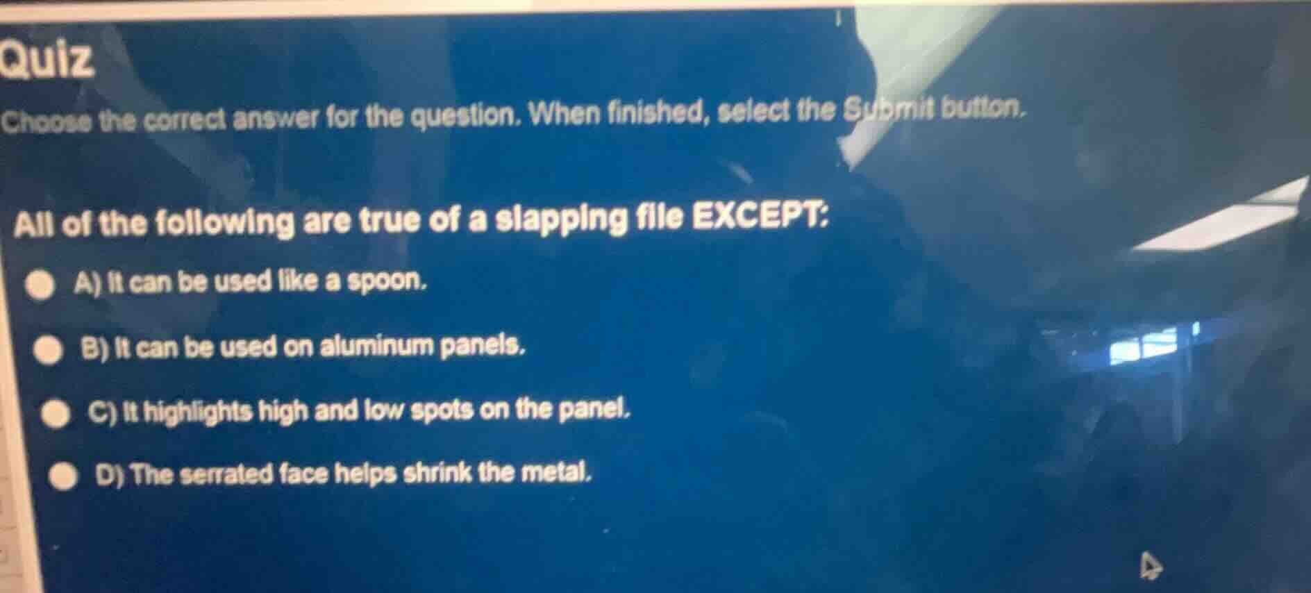 quiz choose the correct answer for the question. when finished, select …