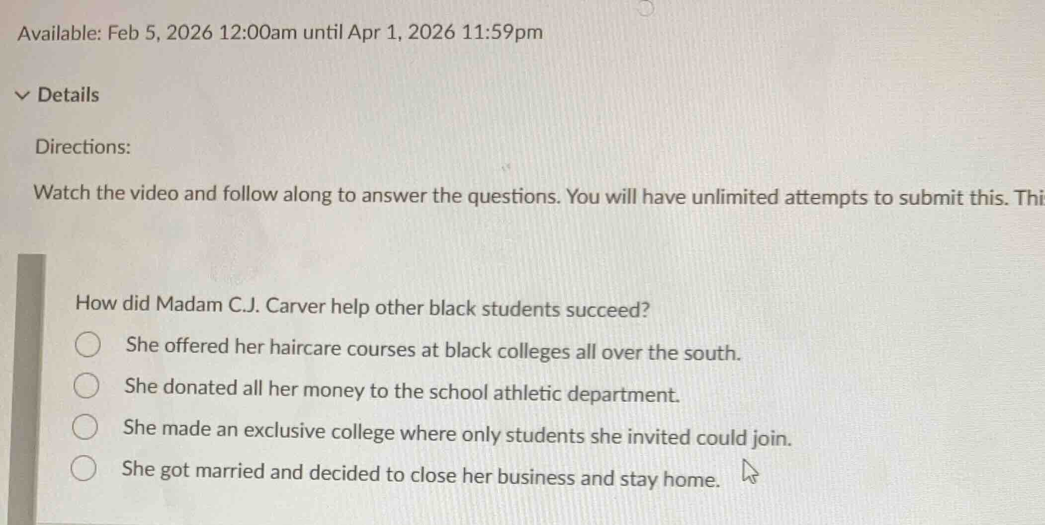 available: feb 5, 2026 12:00am until apr 1, 2026 11:59pm details direct…