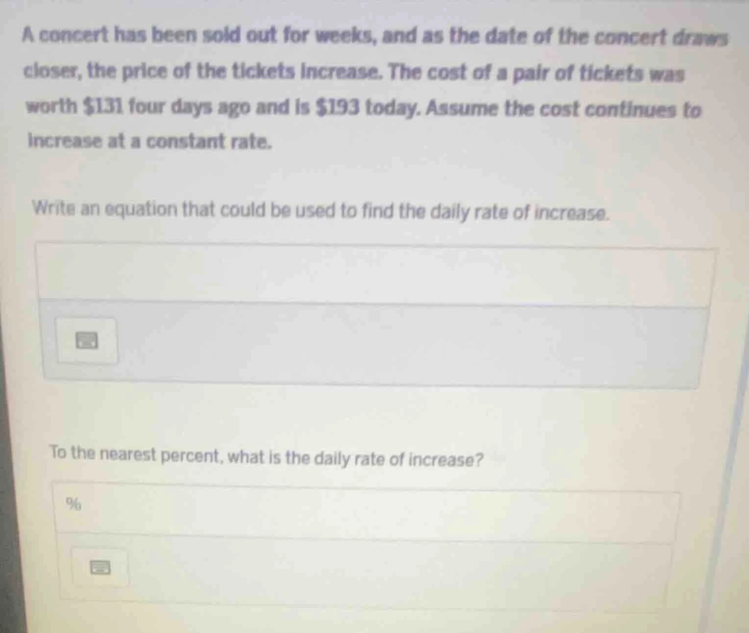 a concert has been sold out for weeks, and as the date of the concert d…