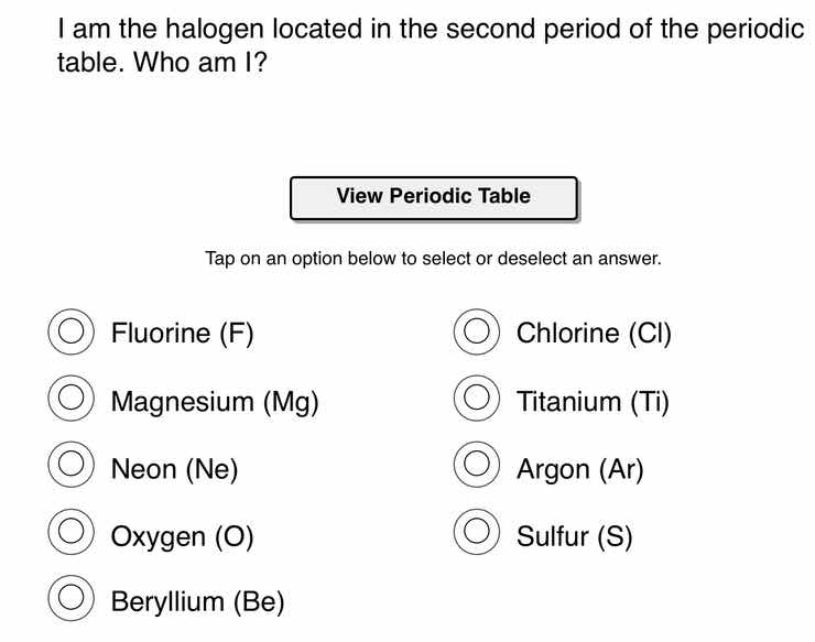 i am the halogen located in the second period of the periodic table. wh…
