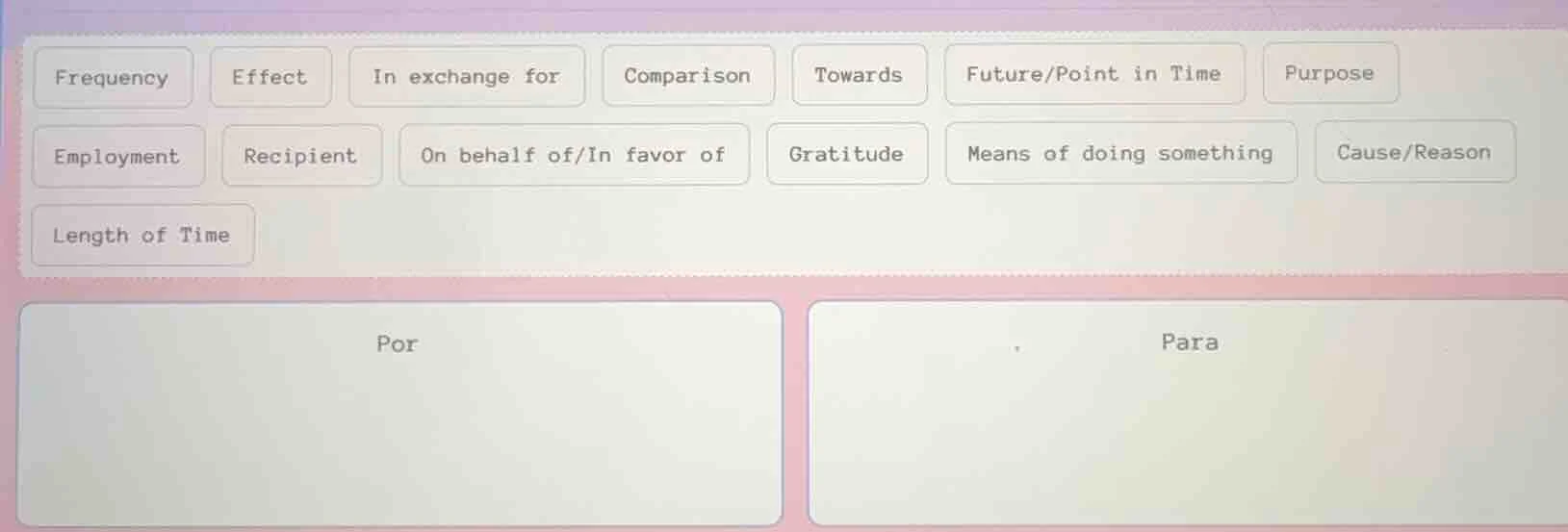frequency effect in exchange for comparison towards future/point in tim…