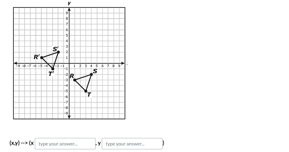 (x,y) --> (x type your answer..., y type your answer...)