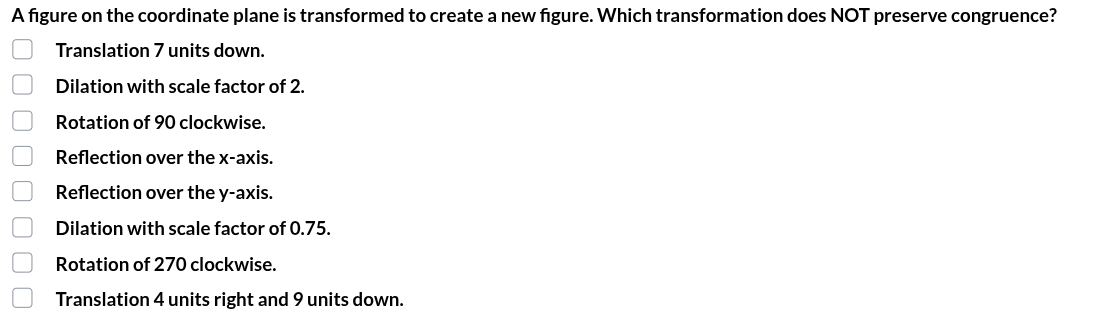 a figure on the coordinate plane is transformed to create a new figure.…