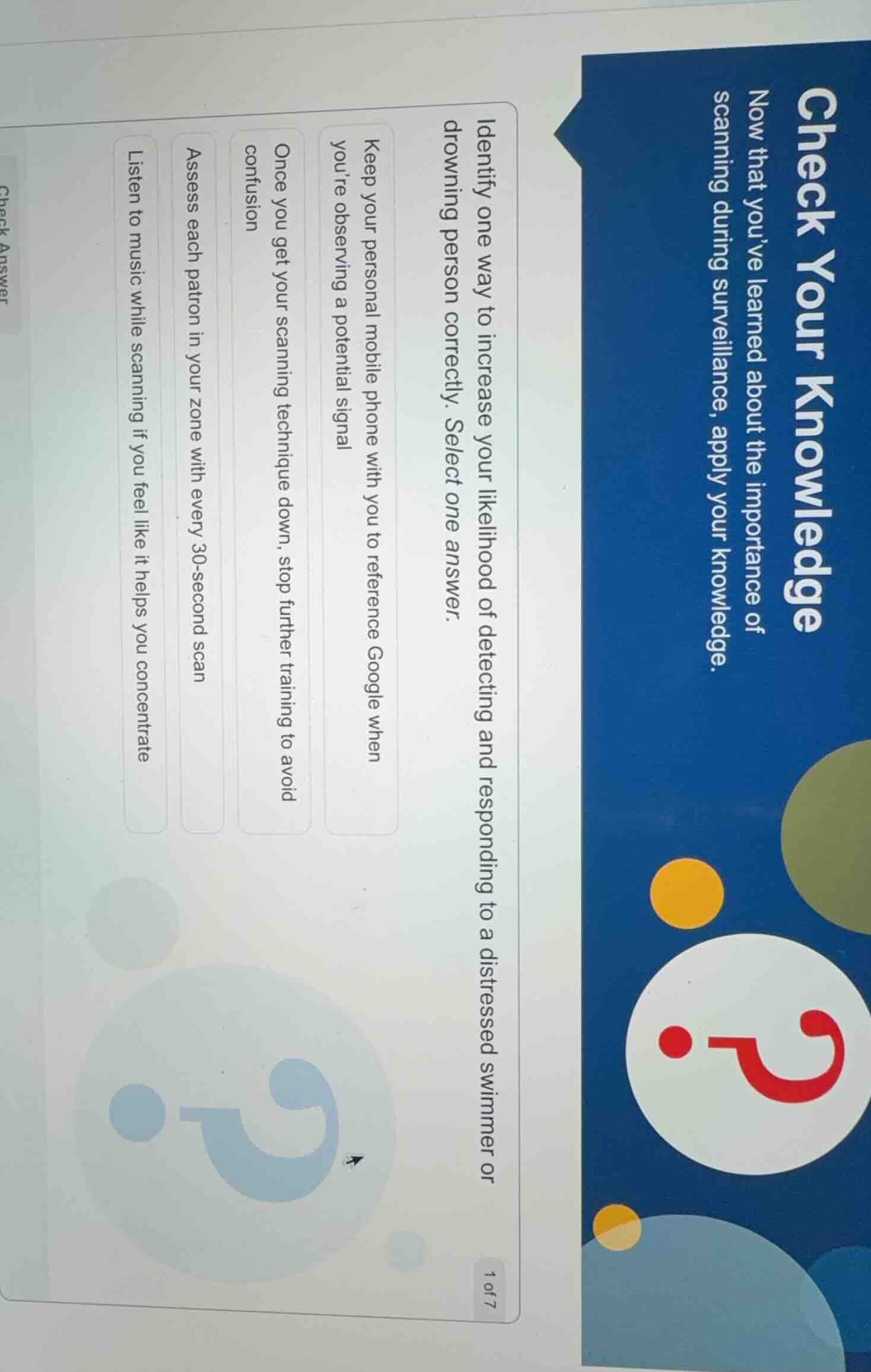 check your knowledge now that you’ve learned about the importance of sc…