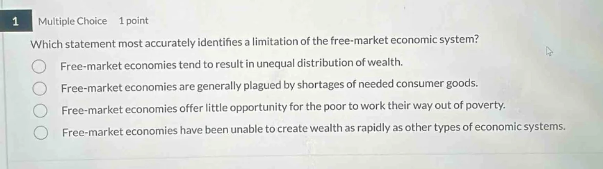 1 multiple choice 1 point which statement most accurately identifies a …