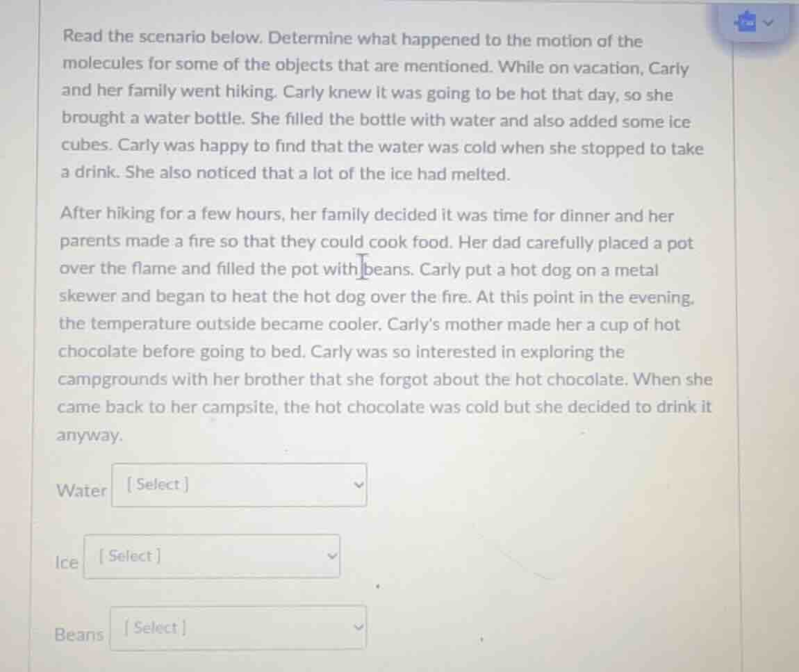 read the scenario below. determine what happened to the motion of the m…