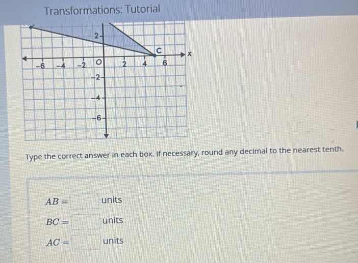 transformations: tutorial type the correct answer in each box. if neces…