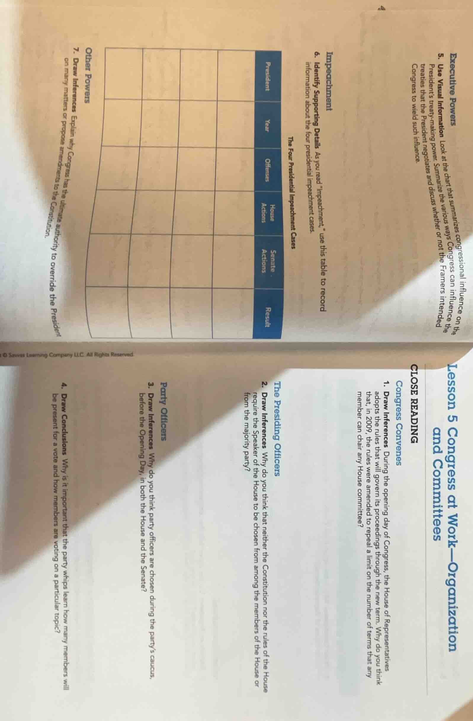 lesson 5 congress at work—organization and committees close reading con…