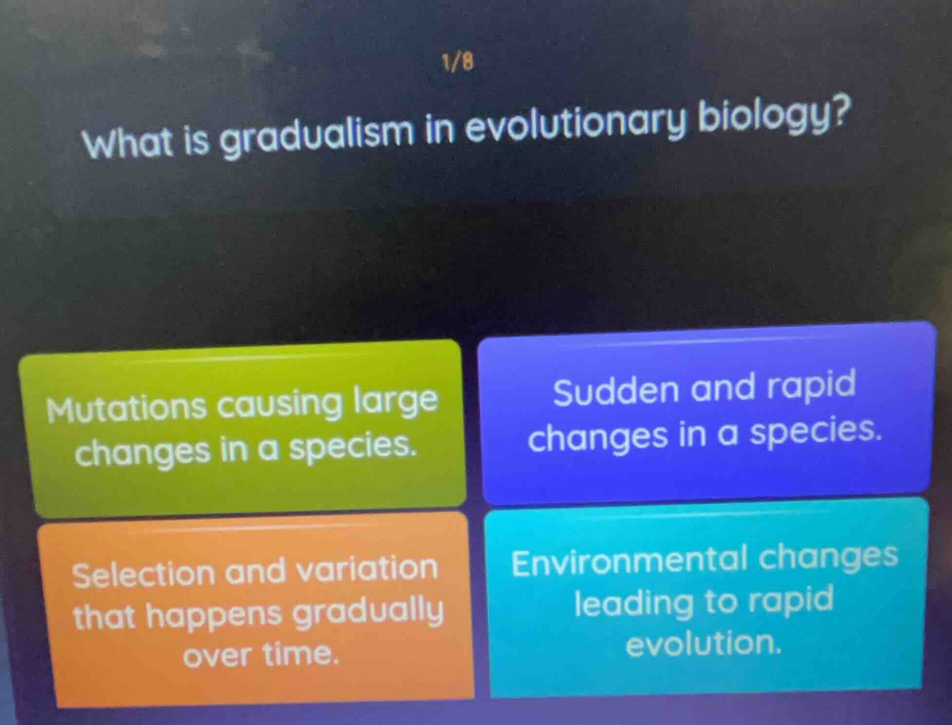 what is gradualism in evolutionary biology? mutations causing large cha…