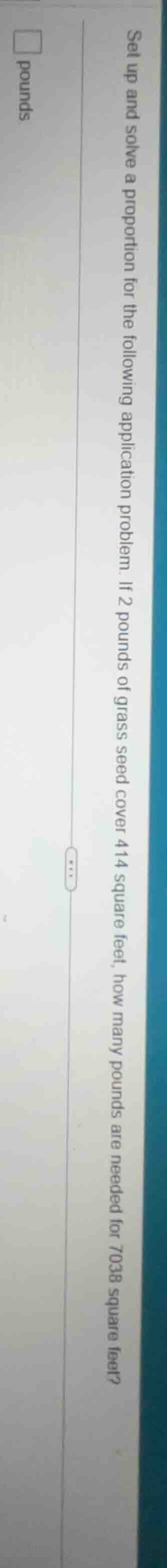 set up and solve a proportion for the following application problem. if…