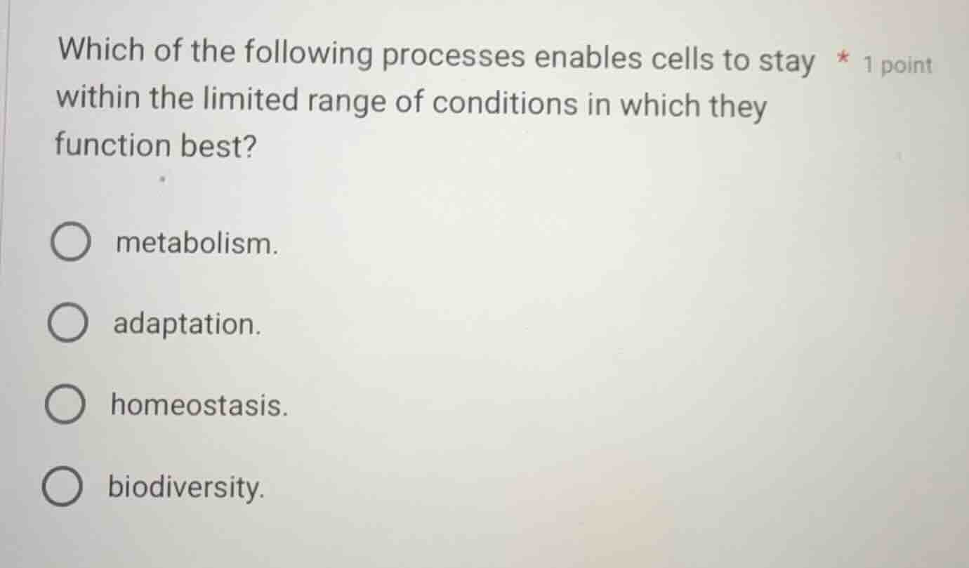 which of the following processes enables cells to stay within the limit…