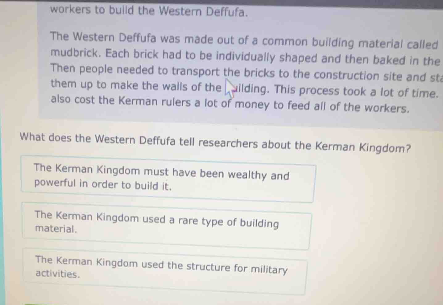 workers to build the western deffufa. the western deffufa was made out …
