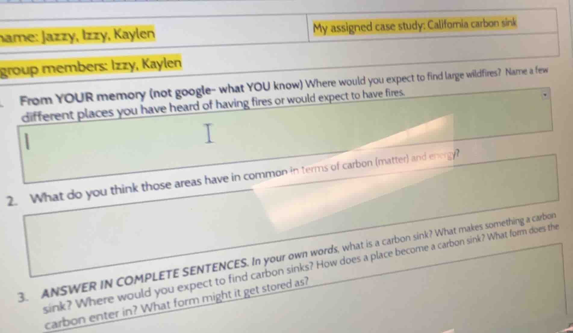 name: jazzy, izzy, kaylen my assigned case study: california carbon sin…