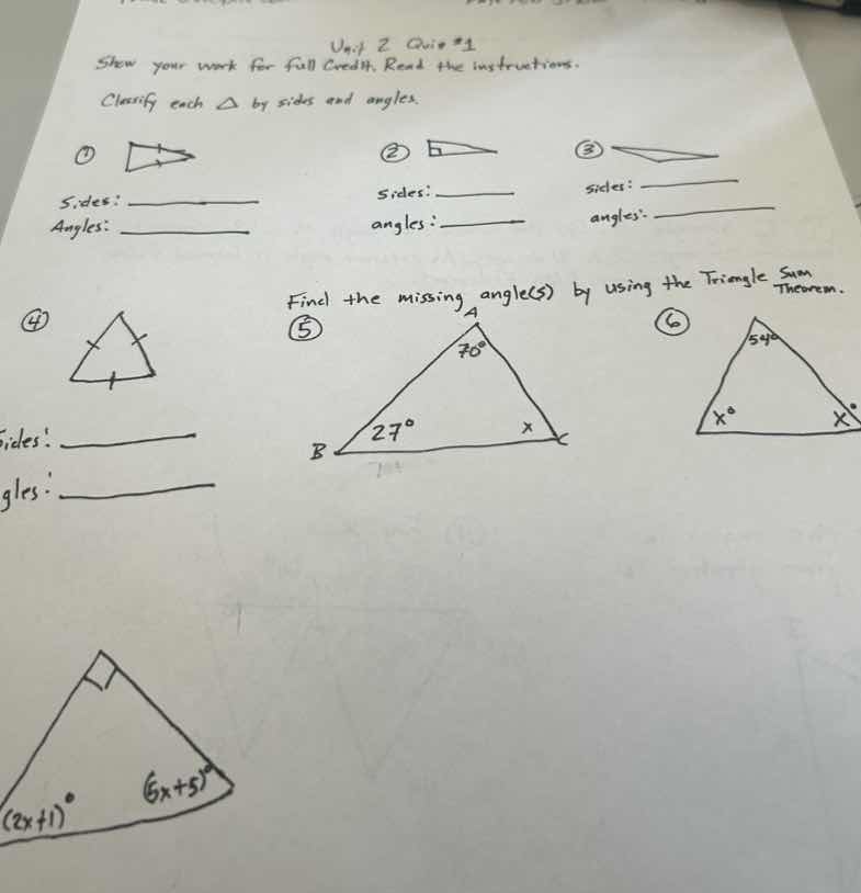 unit 2 quiz #1 show your work for full credit. read the instructions. c…