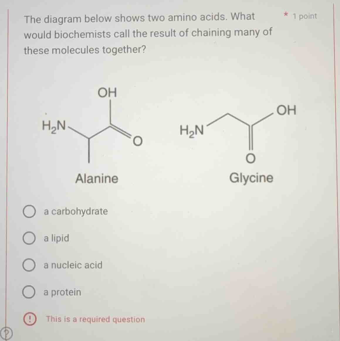 the diagram below shows two amino acids. what would biochemists call th…