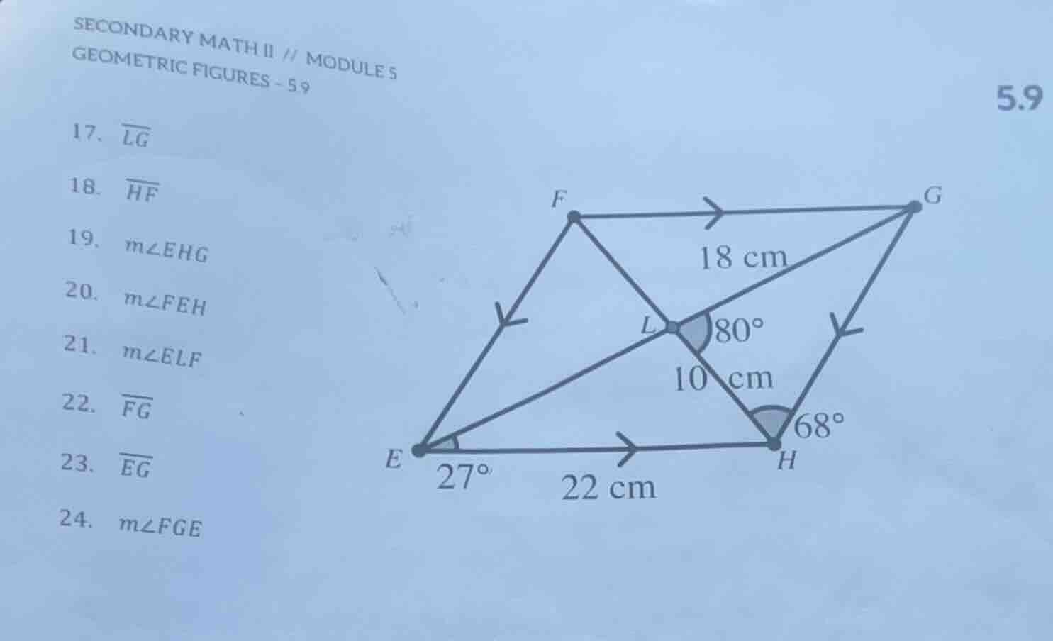 secondary math ii // module 5 geometric figures - 5.9 17. $overline{lg}…