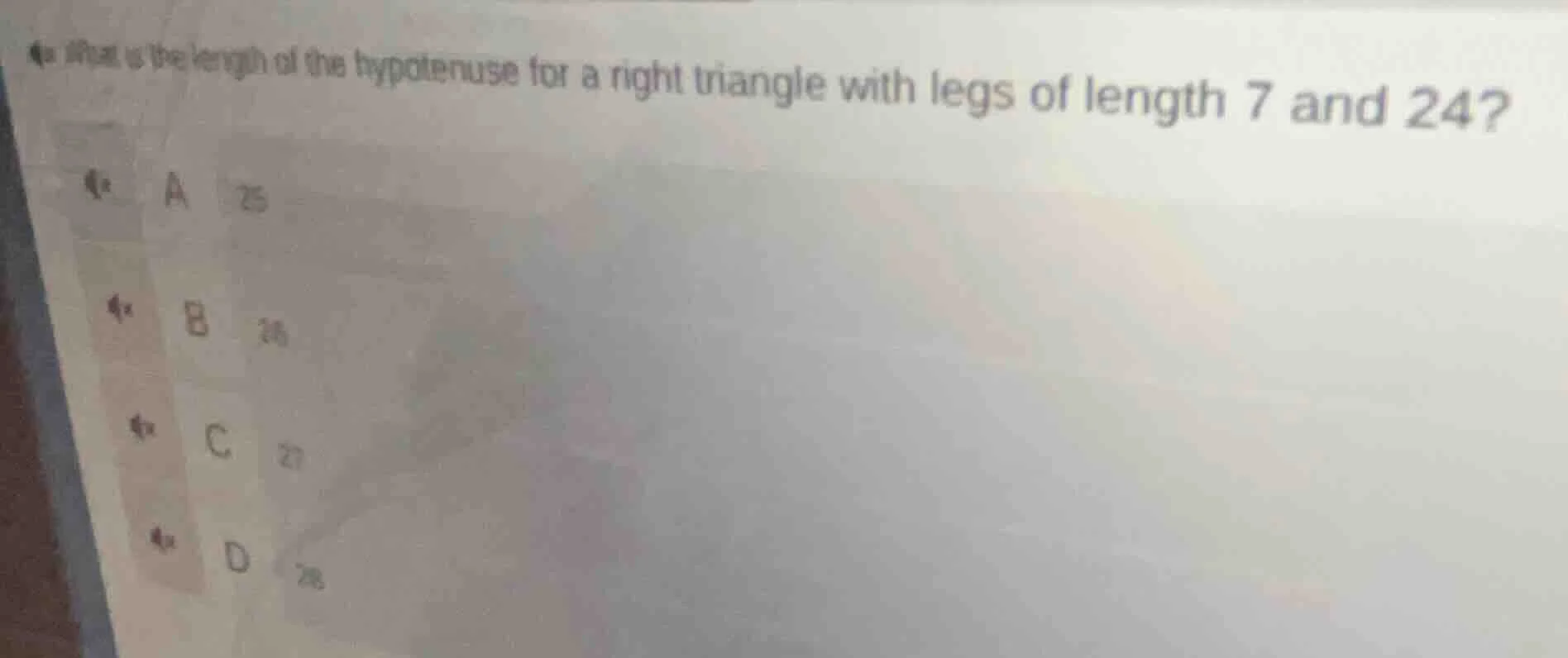 what is the length of the hypotenuse for a right triangle with legs of …