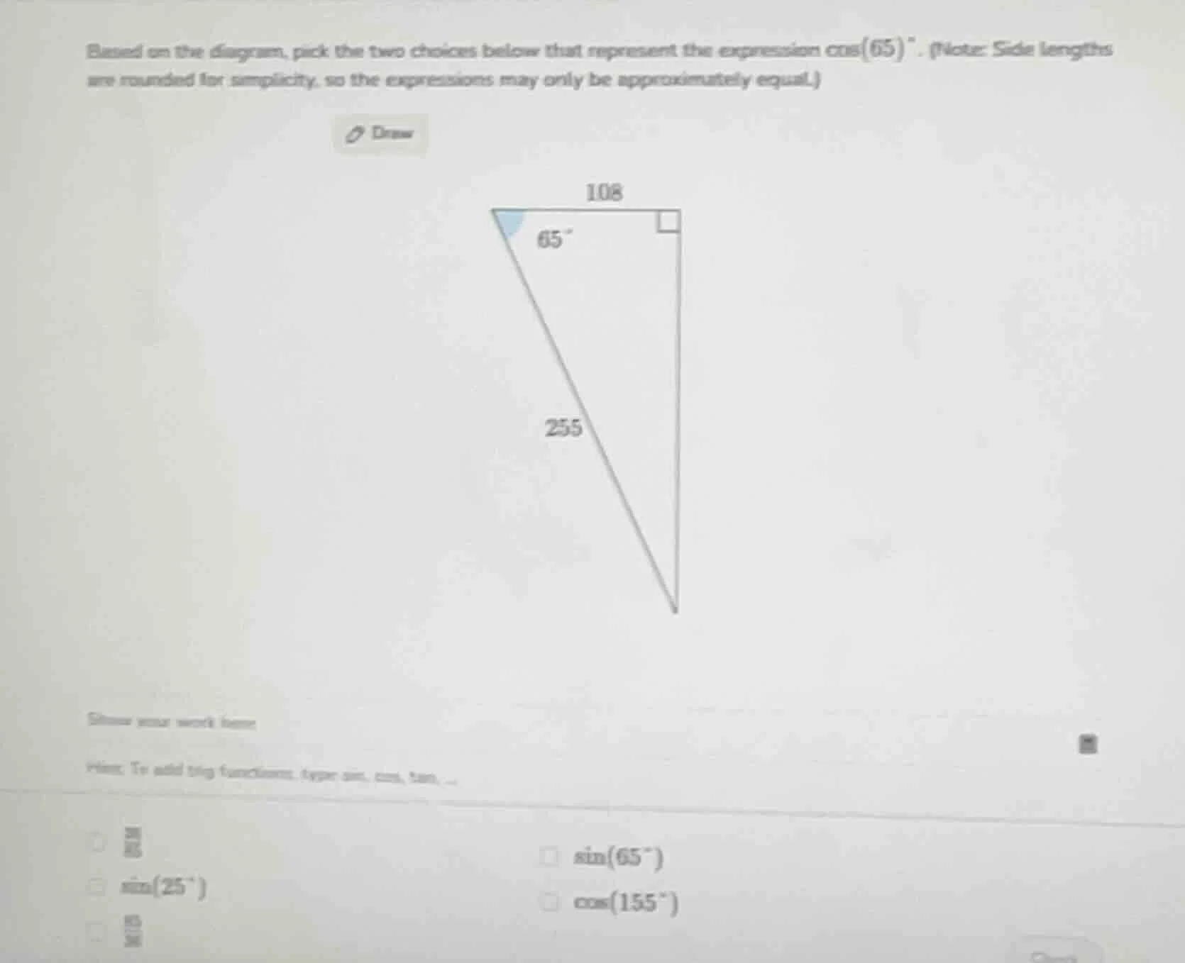 based on the diagram, pick the two choices below that represent the exp…