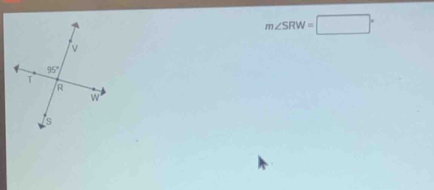 m∠srw = \\boxed{\\space}°