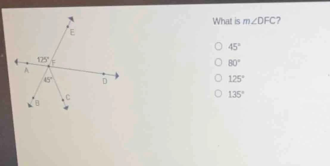 what is ( mangle dfc )? ( \bigcirc ) ( 45^circ ) ( \bigcirc ) ( 80^circ…