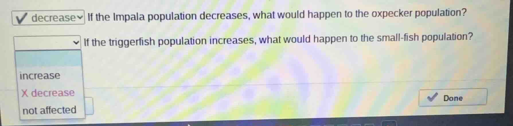 decrease if the impala population decreases, what would happen to the o…