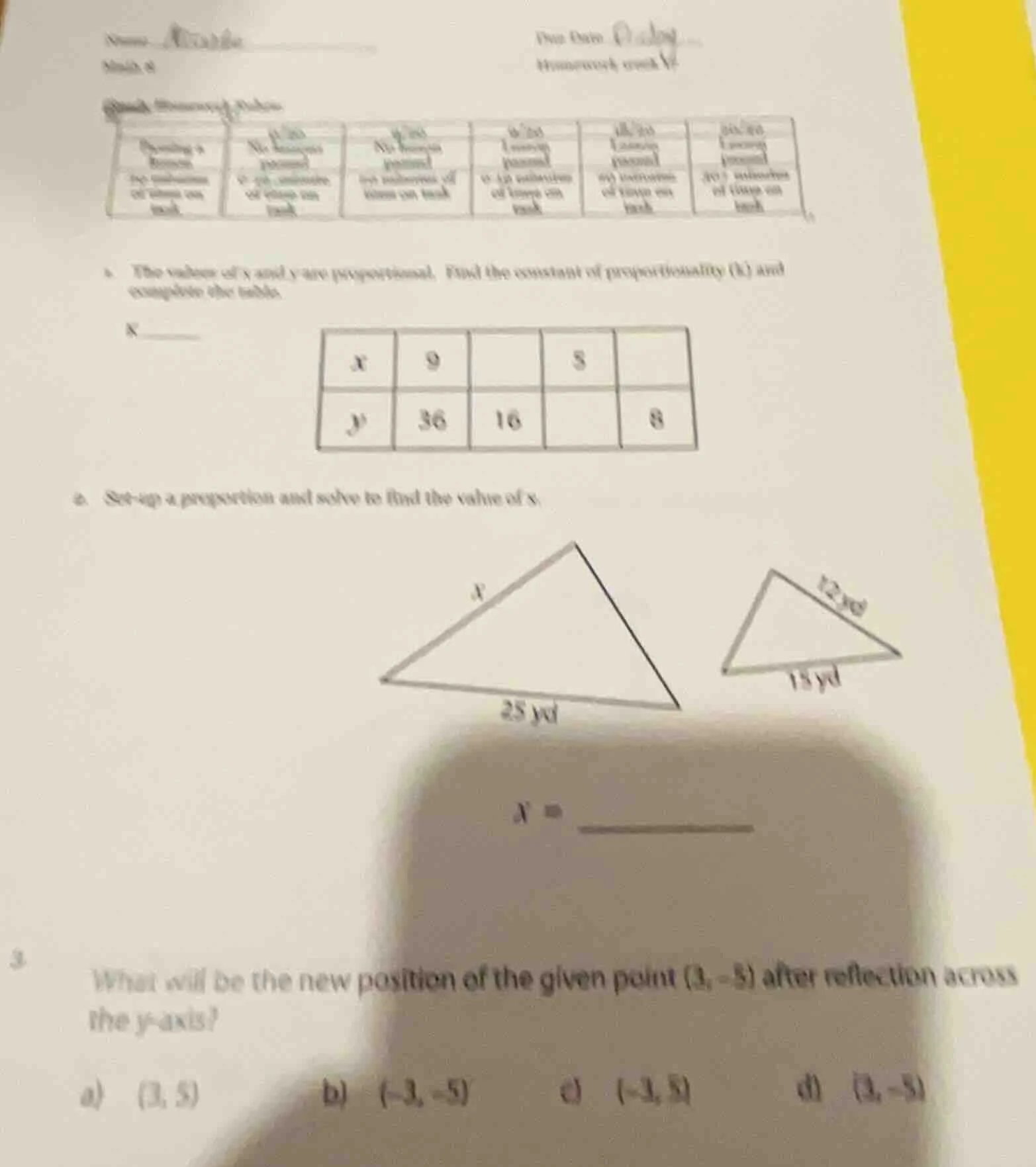 a. the values of x and y are proportional. find the constant of proport…