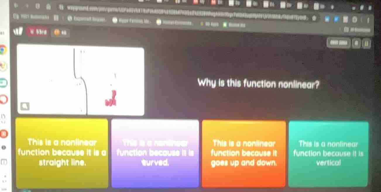 why is this function nonlinear? this is a nonlinear function because it…