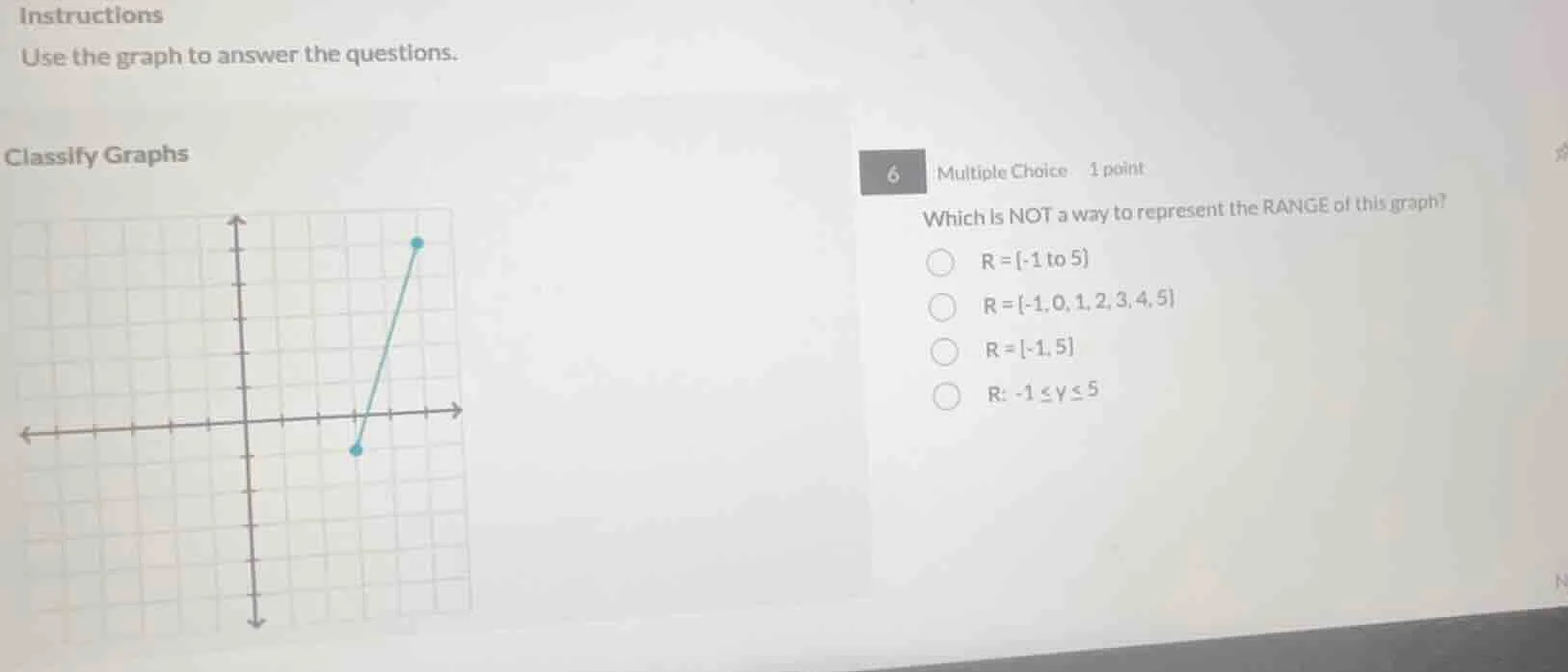 instructions use the graph to answer the questions. classify graphs 6 m…