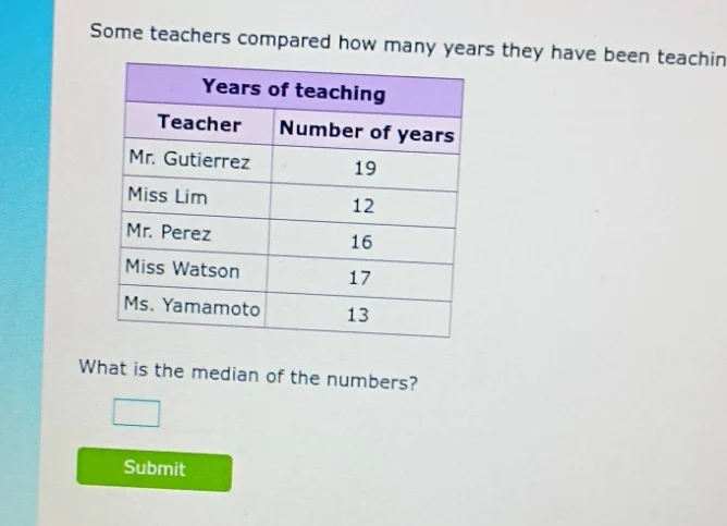 some teachers compared how many years they have been teachin years of t…